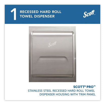 MOD Recessed Dispenser Housing with Trim Panel, 11.13 x 4 x 15.37, Stainless Steel