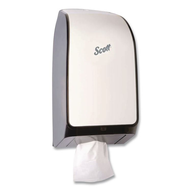 Hygienic Bathroom Tissue Dispenser, 7.38 x 6.38 x 13.75, White
