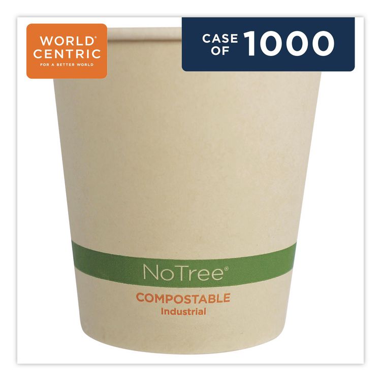 NoTree Paper Hot Cups, 10 oz, Natural, 1,000/Carton