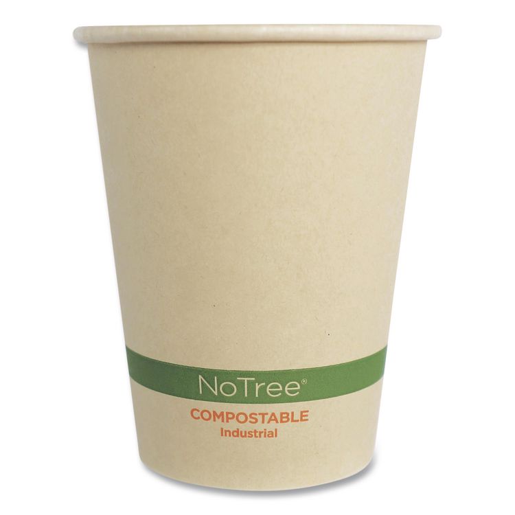 NoTree Paper Hot Cups, 12 oz, Natural, 1,000/Carton
