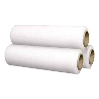 Stretch Film and Shrink Wrap, A and B, 18" x 1,500 ft, 57-Gauge, Clear, 4/Carton