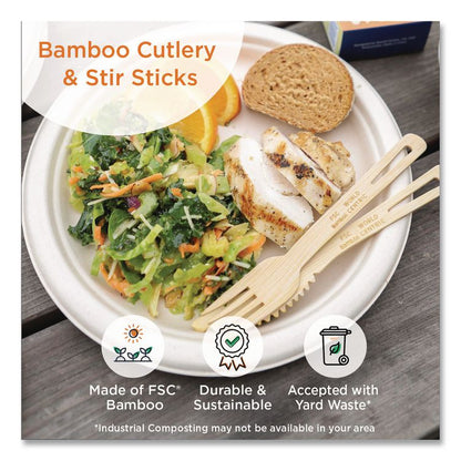 Bamboo Cutlery, Knife, Paper, Natural, 750/Carton