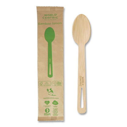 Bamboo Cutlery, Spoon, Paper, Natural, 750/Carton