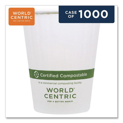 Double Wall Paper Hot Cups, 12 oz, White, 1,000/Carton