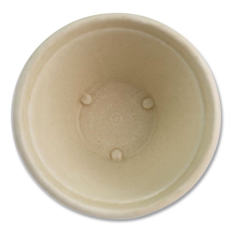Fiber Barrel Bowls, 12 oz, 4.5" Diameter x 2.5" h, Natural, Paper, 500/Carton