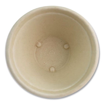 Fiber Barrel Bowls, 12 oz, 4.5" Diameter x 2.5" h, Natural, Paper, 500/Carton