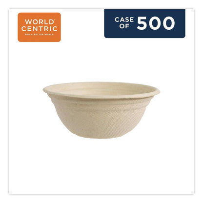 Fiber Barrel Bowls, 8 oz, 4.5" diameter x 1.8" h, Natural, Paper, 500/Carton