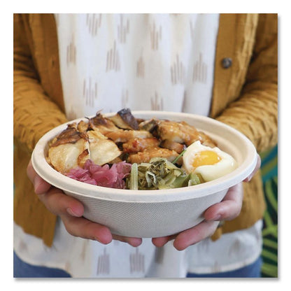 Fiber Bowls, 24 oz, 7.4 x 7.4 x 2.3, Natural, Paper, 500/Carton