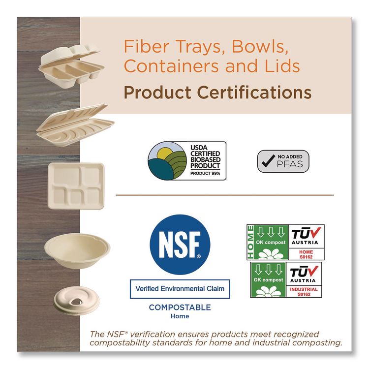 Fiber Bowls, 32 oz, 8.3 x 8.3 x 1.8, Natural, Paper, 400/Carton