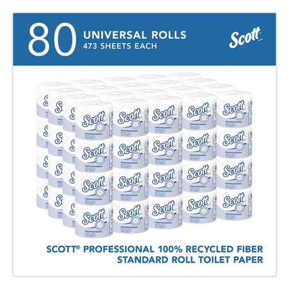 Essential 100% Recycled Fiber SRB Bathroom Tissue, Septic Safe, 2-Ply, White, 473 Sheets/Roll, 80 Rolls/Carton