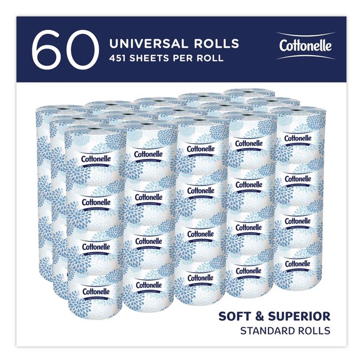 Two-Ply Bathroom Tissue for Business, Septic Safe, White, 451 Sheets/Roll, 60 Rolls/Carton