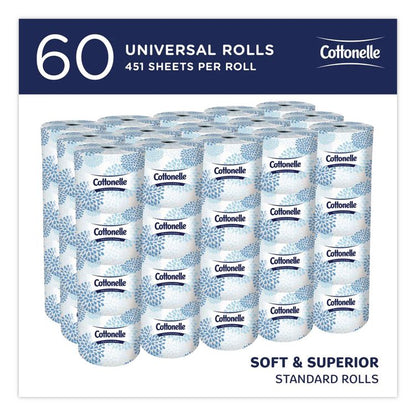 Two-Ply Bathroom Tissue for Business, Septic Safe, White, 451 Sheets/Roll, 60 Rolls/Carton