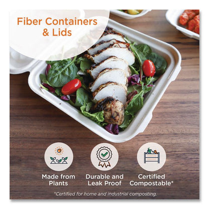 Fiber Containers, 32 oz, 8.7 x 6.5 x 2.1, Natural, Paper, 400/Carton