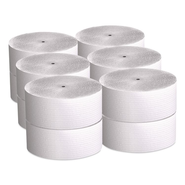 Essential Coreless JRT, Septic Safe, 1-Ply, 3.75" x 2,300 ft, White, 12 Rolls/Carton