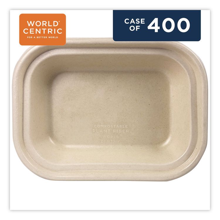Fiber Containers, 17 oz, 6.02 x 8.02 x 1.5, Natural, Sugarcane Fiber, 400/Carton