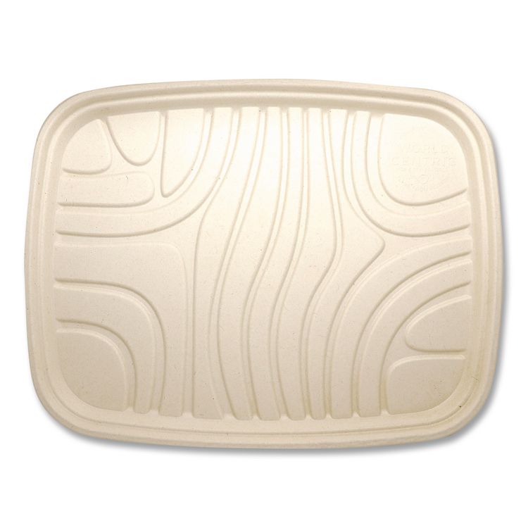 Fiber Foodservice Trays, PLA Lined, PFAS Free, 18 x 14 x 1, Natural, Paper, 100/Carton