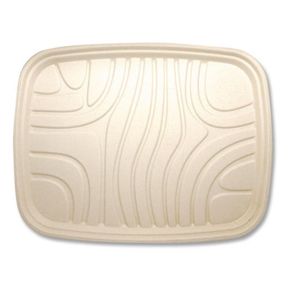 Fiber Foodservice Trays, PLA Lined, PFAS Free, 18 x 14 x 1, Natural, Paper, 100/Carton