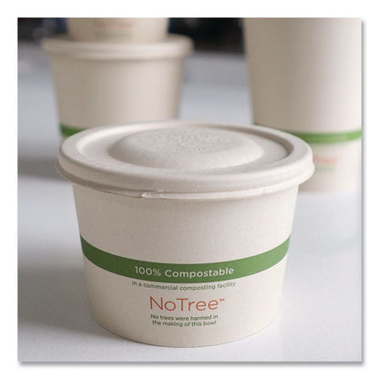 Fiber Lids for Bowls, Fits 12 oz to 32 oz Bowls, 4.7" Diameter x 0.4" h, Natural, Paper, 1,000/Carton