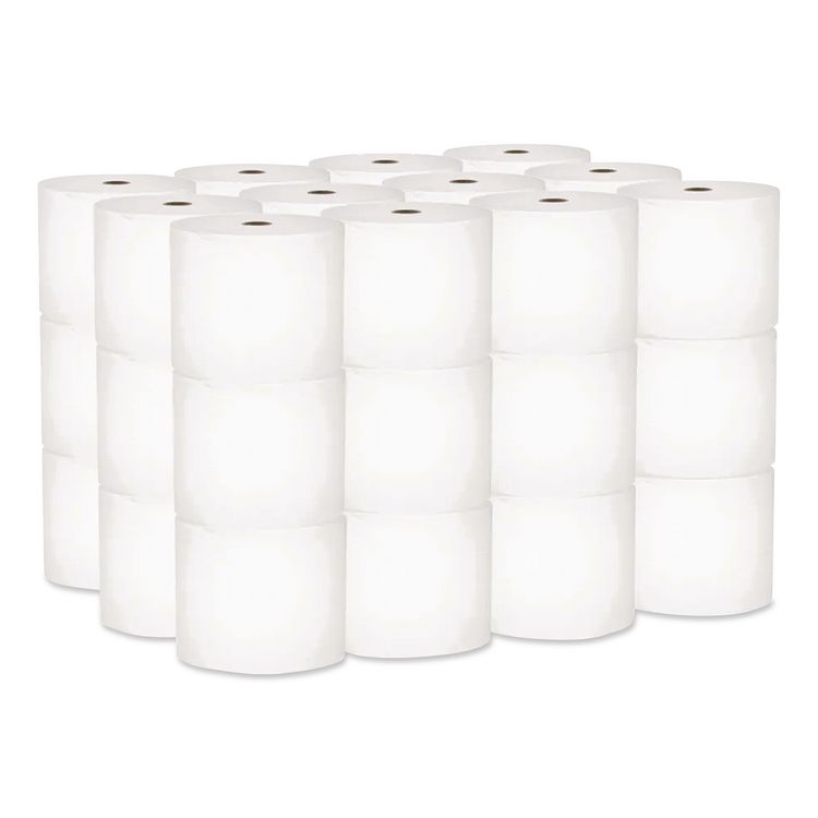 Essential Small Core High-Capacity Standard Roll Toilet Paper, 1-Ply, White, 2,200 Sheets/Roll, 36 Rolls/Carton
