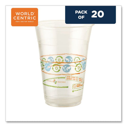 PLA Clear Cold Cups, 16 oz, 20/Pack