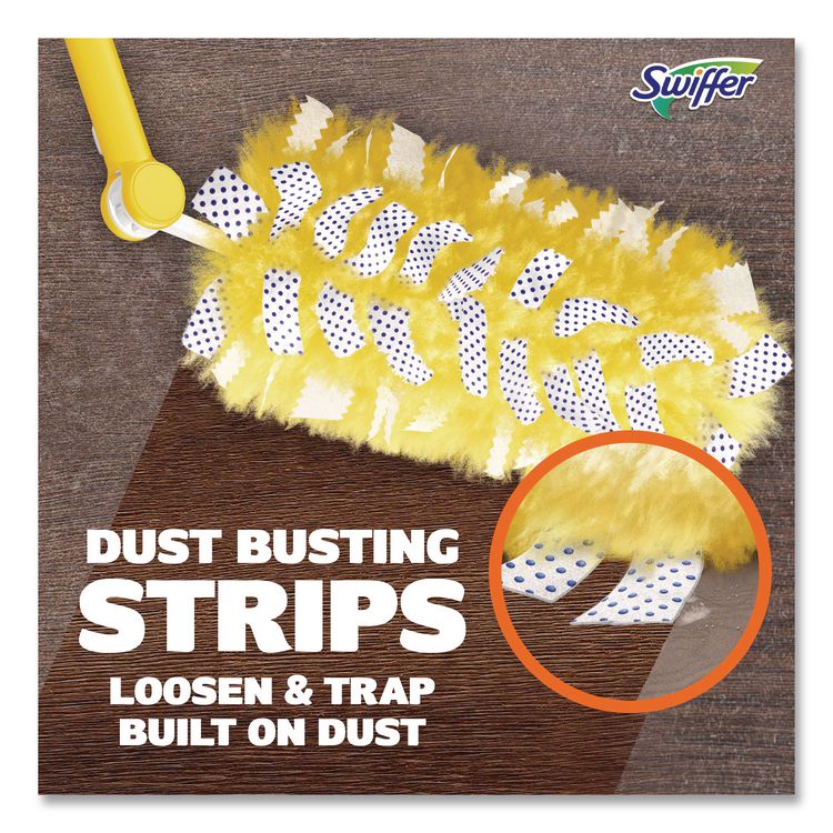 Heavy Duty Dusters Starter Kit, Handle Extends to 3 ft, 1 Handle with 12 Duster Refills