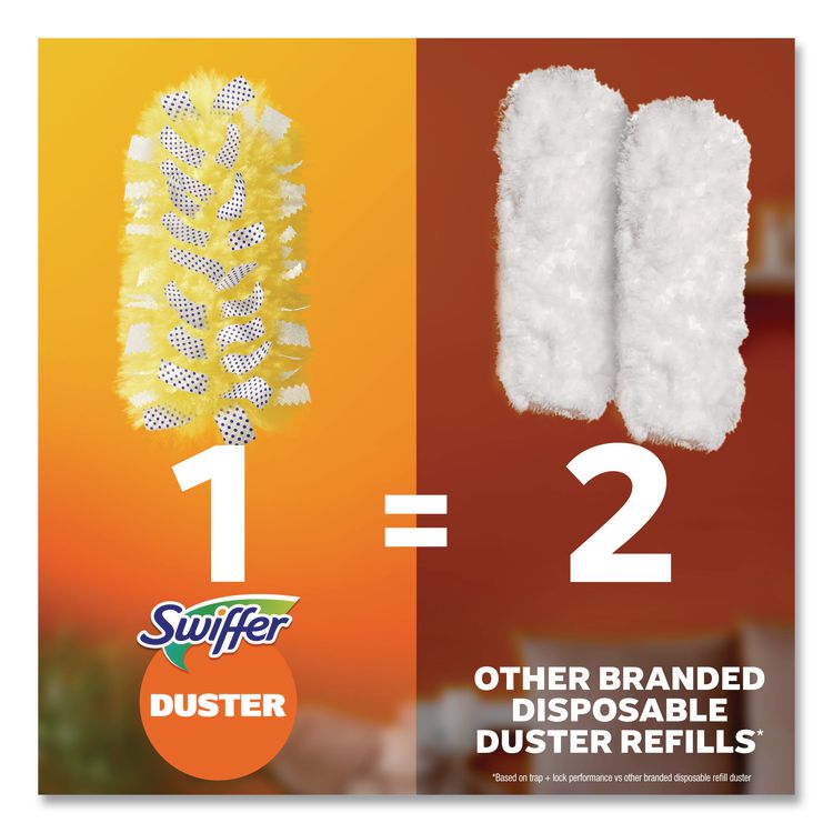 Heavy Duty Dusters Starter Kit, Handle Extends to 3 ft, 1 Handle with 12 Duster Refills