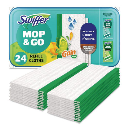Wet Refill Cloths, 8 x 10, Gain Original Scent, White, 24/Box, 6 Boxes/Carton