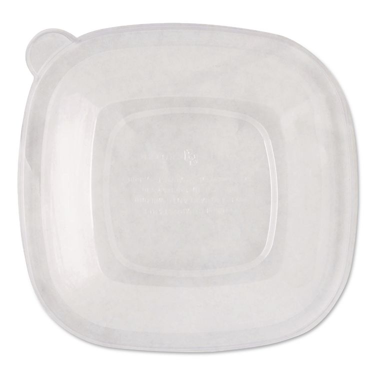 PLA Lids for Fiber Bowls, 8.8 x 8.8 x 1.4, Clear, 200/Carton