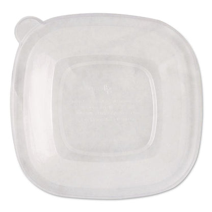 PLA Lids for Fiber Bowls, 8.8 x 8.8 x 1.4, Clear, 200/Carton