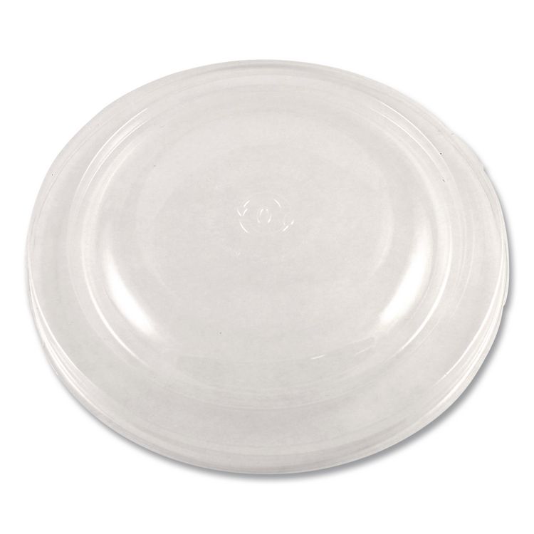 PLA Lids for Fiber Bowls, 7.5" Diameter x 1" h, Clear, Plastic, 300/Carton