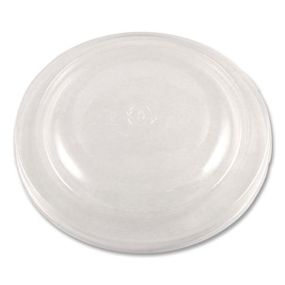 PLA Lids for Fiber Bowls, 7.5" Diameter x 1" h, Clear, Plastic, 300/Carton