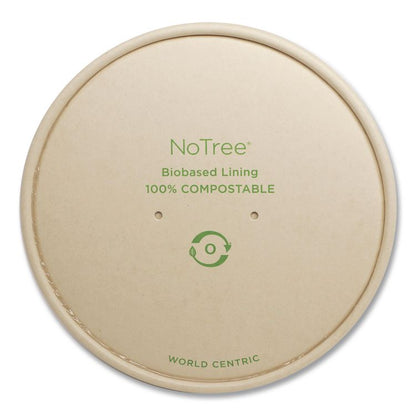 Paper Lids for Bowls. 5.9" Diameter, Natural, 300/Carton