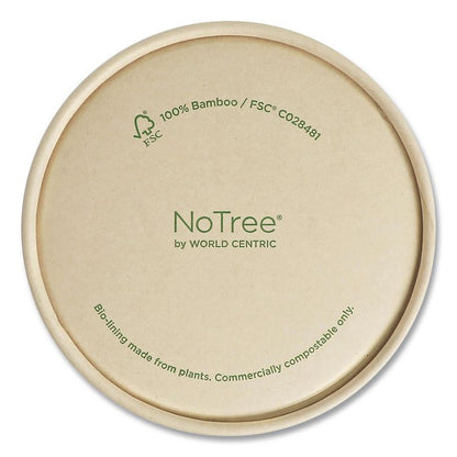 Paper Lids for Bowls, 4.6" Diameter, Brown, 500/Carton