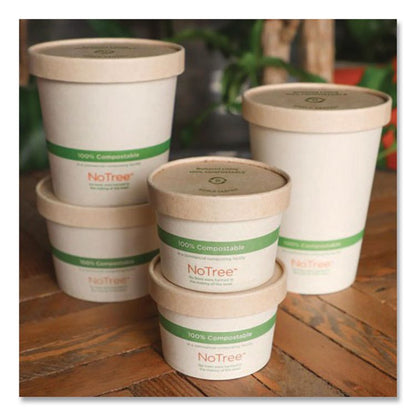 Paper Lids for Bowls, 4.6" Diameter, Brown, 500/Carton
