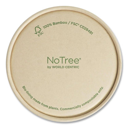 Paper Lids for Bowls, 3.6" Diameter, Brown, 500/Carton