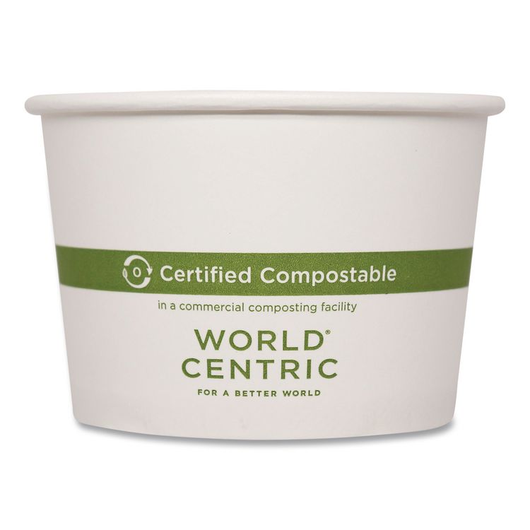 Paper Bowls, 16 oz, 4.4" Diameter x 3" h, White, 500/Carton
