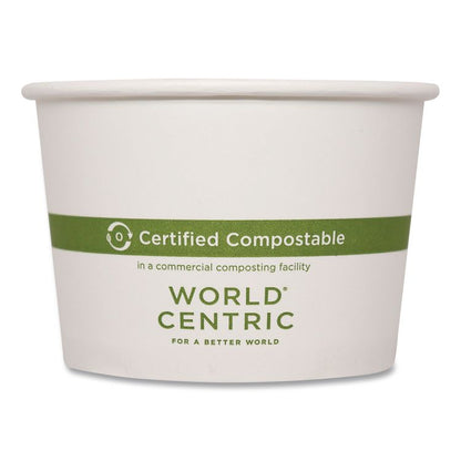 Paper Bowls, 16 oz, 4.4" Diameter x 3" h, White, 500/Carton