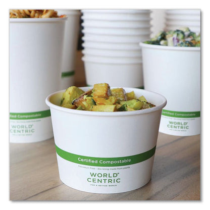 Paper Bowls, 16 oz, 4.4" Diameter x 3" h, White, 500/Carton