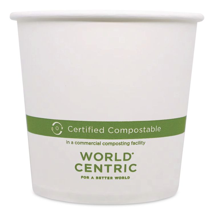 Paper Bowls, 24 oz, 4.4" Diameter x 4.4" h, White, 500/Carton