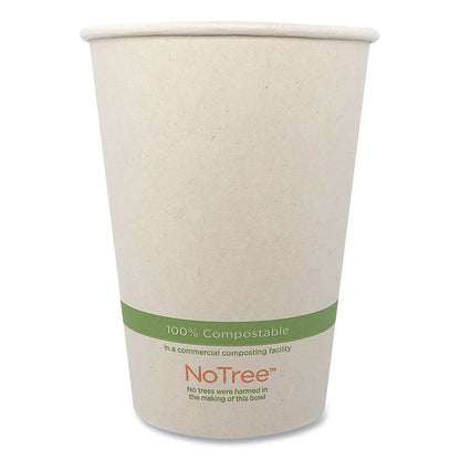 No Tree Paper Bowls, 32 oz, 4.4" Diameter x 5.8" h, Natural, Sugarcane, 500/Carton