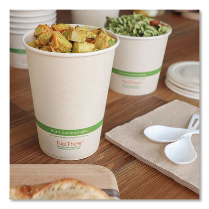 No Tree Paper Bowls, 32 oz, 4.4" Diameter x 5.8" h, Natural, Sugarcane, 500/Carton