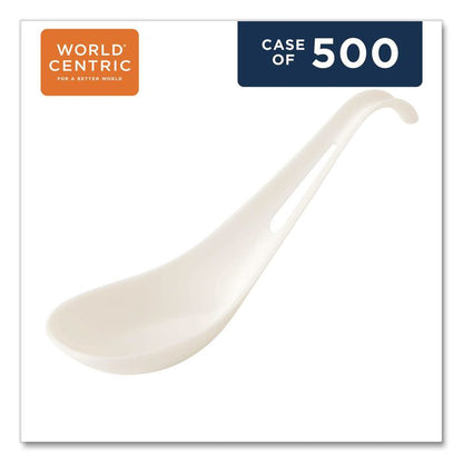 TPLA Bulk Cutlery, Asian Soup Spoon, Plastic, Light Beige, 500/Carton