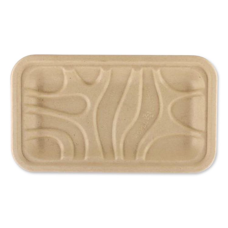 Fiber Meat and Produce Trays, 4.8 x 8.3 x 0.7, Natural, Paper, 500/Carton