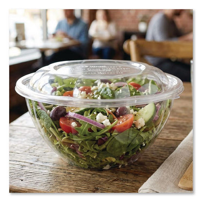 PLA Salad Bowls, 32 oz, 6.7" dia x 3.3" h, Clear, Plastic, 600/Carton