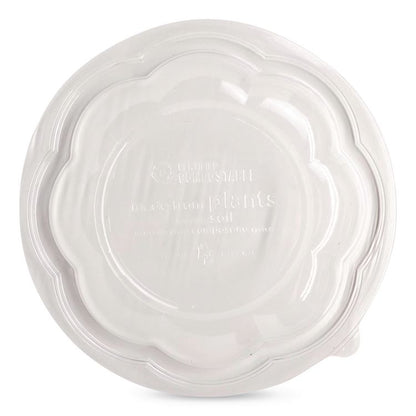PLA Salad Bowl Lids, 6.8" dia x 0.8" h, Clear, Plastic, 600/Carton