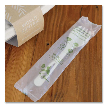 TPLA Wrapped Cutlery, Spork, Plastic, Light Beige, 750/Carton