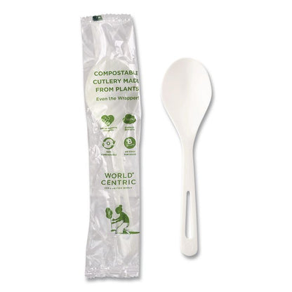 TPLA Wrapped Cutlery, Soup Spoon, Plastic, Light Beige, 750/Carton