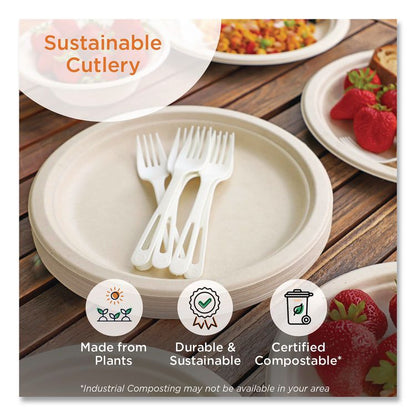 TPLA Wrapped Cutlery, Soup Spoon, Plastic, Light Beige, 750/Carton