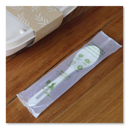 TPLA Wrapped Cutlery, Spoon, Plastic, Light Beige, 750/Carton