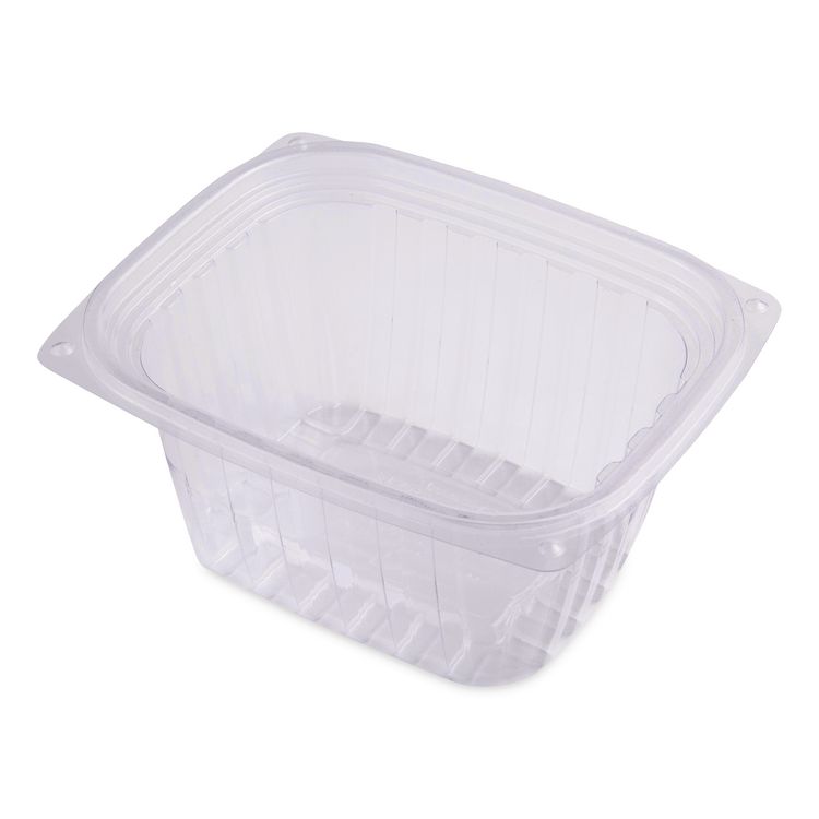 PLA Rectangular Deli Containers, 16 oz, 4.8 x 5.9 x 2.8, Clear, Plastic, 900/Carton